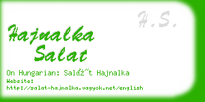 hajnalka salat business card